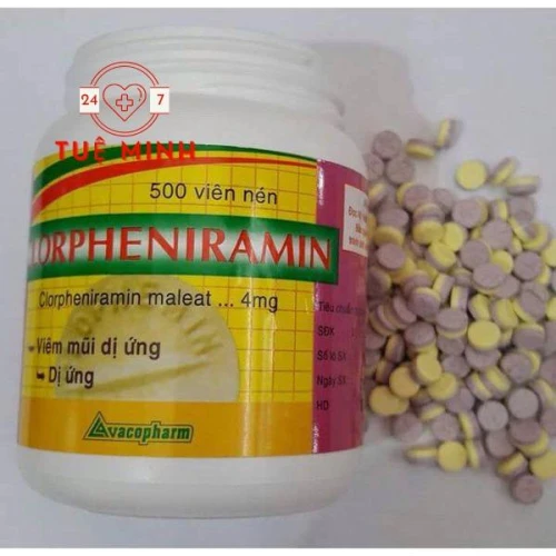 Clorpheniramin lọ 500 viên