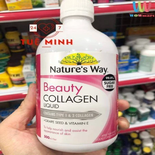 Collagen nước tinh chất hạt nho nature’s way beauty collagen liquid 500ml