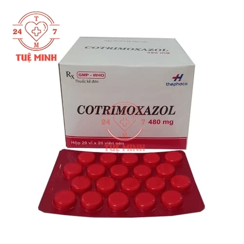 Cotrimoxazol 480mg Thephaco (vỉ) - Điều trị nhiễm khuẩn đường hô hấp