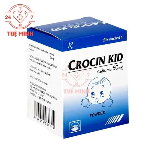 Crocin Kid 50mg Pymepharco - Thuốc điều trị nhiễm khuẩn