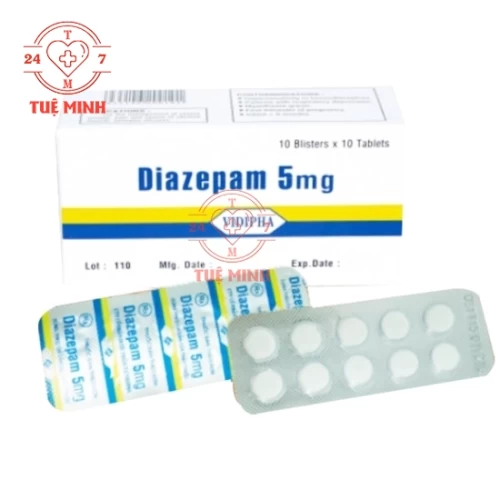 Diazepam 5mg - Thuốc điều trị rối loạn lo âu, trầm cảm hiệu quả