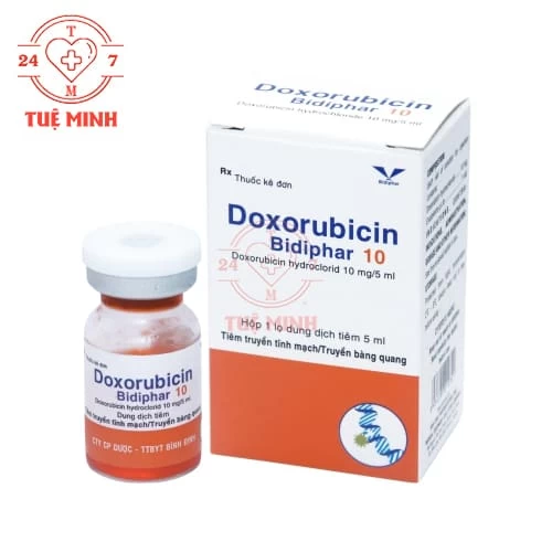 Doxorubicin bidiphar 10 - Thuốc điều trị ung thư