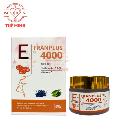 E Franplus 4000 - Bổ sung vitamin E, hỗ trợ làm đẹp da hiệu quả