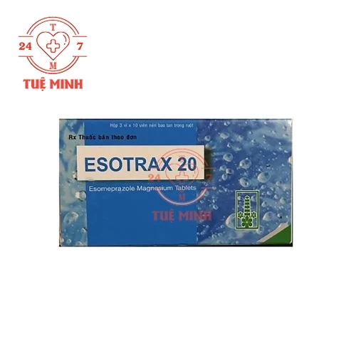 Esotrax 20mg - Thuốc điều trị viêm loét dạ dày tá tràng hiệu quả