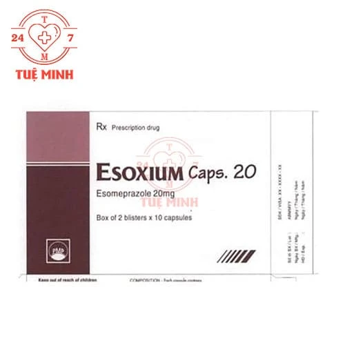 Esoxium Caps. 40 Pymepharco (viên nang) - Thuốc điều trị trào ngược dạ dày thực quản