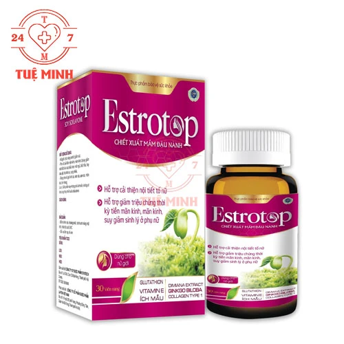 Estrotop - Viên uống làm đẹp da, cải thiện nội tiết tố nữ