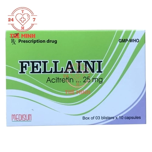 Fellaini 25mg - Thuốc điều trị bệnh vảy nến hiệu quả của Medisun