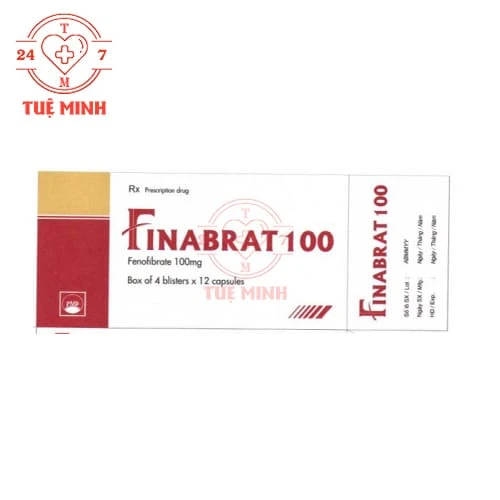 Finabrat 100 Pymepharco - Thuốc trị tăng cholesterol máu