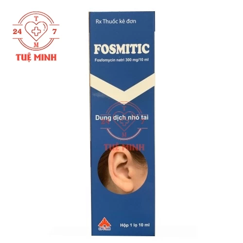 Fosmitic 300mg/10ml - Thuốc nhỏ điều trị viêm tai giữa, viêm màng nhĩ