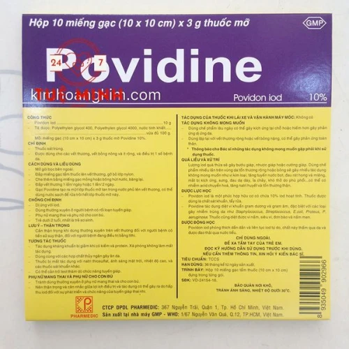 Gạc mỡ povidine