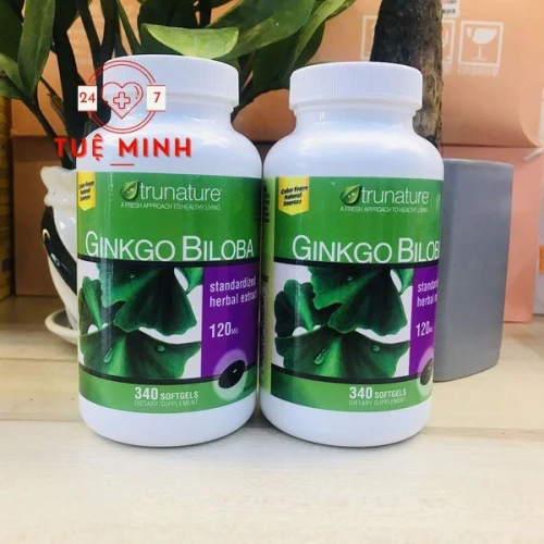Ginkgo biloba with vinpocetine trunature 340 viên