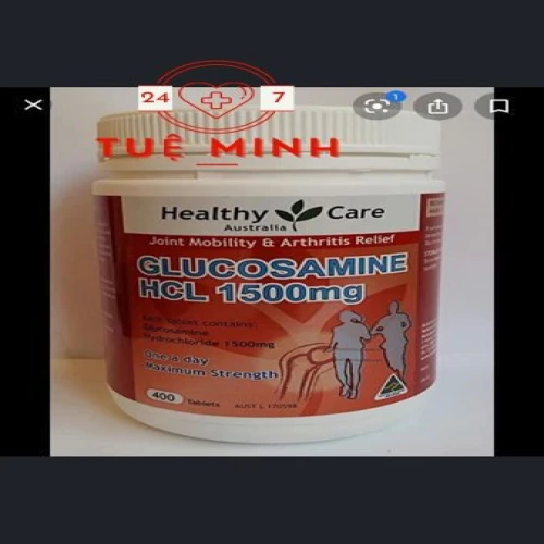 Glucosamine hcl 1500mg healthy care 400 viên