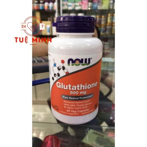 Glutathione now 500mg 60 viên