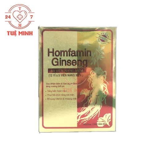 Homfamin Ginseng Mediphar - Hỗ trợ tăng cường sức đề kháng