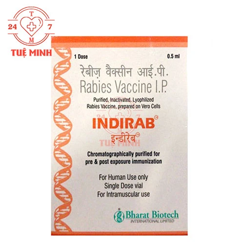 Indirab 0,5ml Bharat - Thuốc tiêm dự phòng bệnh dại hiệu quả