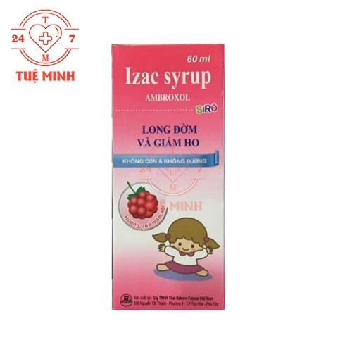 Izac Syrup Chai 60ml Nakorn Patana - Thuốc tiêu chất nhầy đường hô hấp