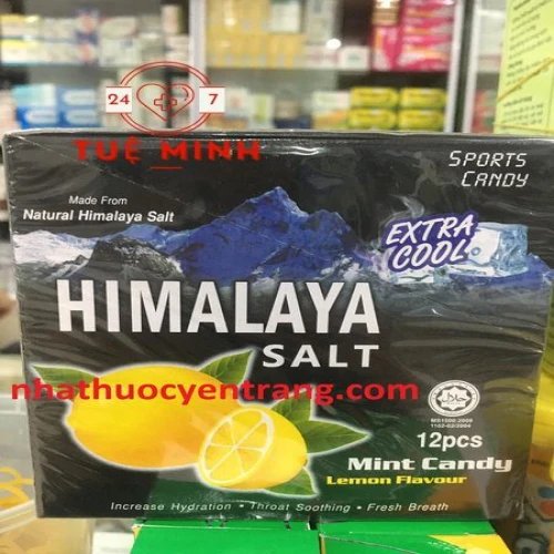 Kẹo bạc hà chanh muối himalaya salt gói 12 cái