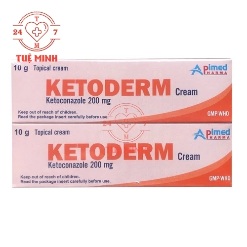 Ketoderm 10g Apimed - Thuốc điều trị nhiễm nấm ngoài da ở người lớn (10 hộp)