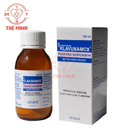 Klavunamox Pediatric 100ml Atabay - Thuốc điều trị nhiễm khuẩn hiệu quả