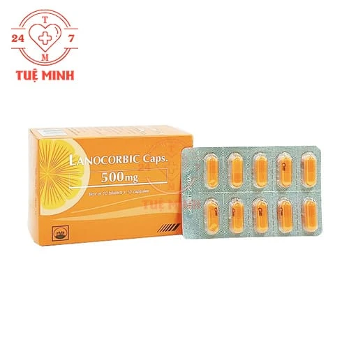 Lanocorbic Caps 500mg Pymepharco - Giúp tăng cường sức đề kháng