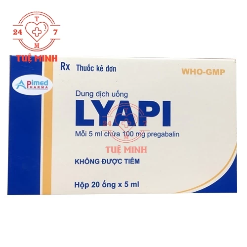 Lyapi 100mg/5ml Apimed (ống) - Thuốc điều trị đau thần kinh