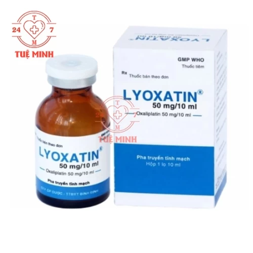 Lyoxatin 50mg/10ml Bidiphar - Thuốc điều trị ung thư đại-trực tràng