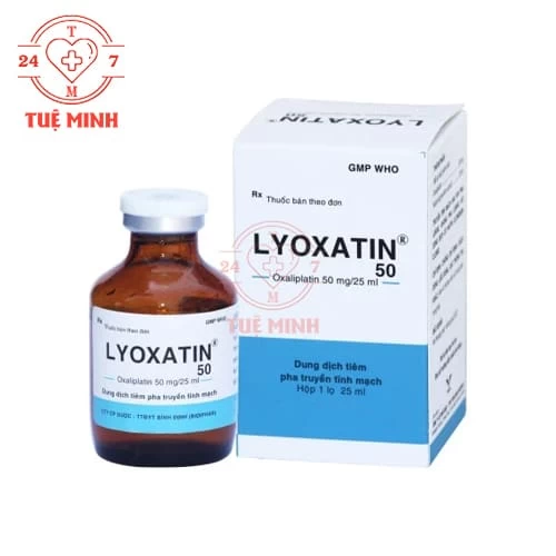 Lyoxatin 50mg/25ml Bidiphar - Thuốc điều trị ung thư đại-trực tràng