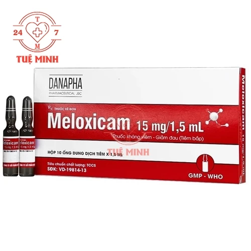 Meloxicam 15mg/1,5ml Danapha - Thuốc điều trị viêm khớp dạng thấp