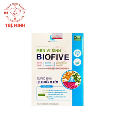 MEN VI SINH BIOFIVE TP Pharma - Bổ sung lợi khuẩn cải thiện hệ vi sinh đường ruột