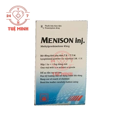 Menison inj 40mg Pymepharco - Thuốc chống viêm, chống dị ứng và ức chế miễn dịch