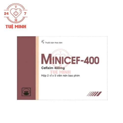 Minicef-400 Pymepharco - Thuốc điều trị nhiễm khuẩn