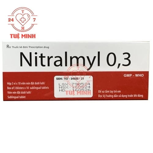 Nitralmyl 0,3 - Glyceryl trinitrat 0,3mg DHT