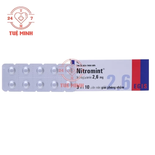 Nitromint 2.6mg (hộp 60 viên)