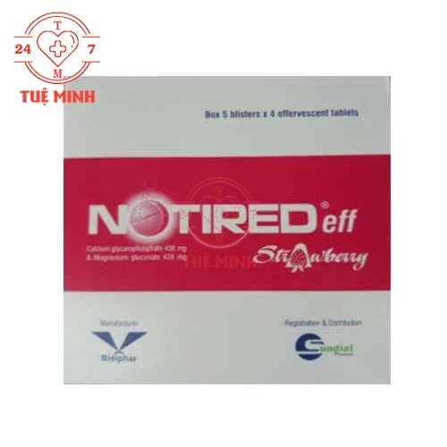 Notired Eff Strawberry Bidiphar - Thuốc điều trị suy nhược chức năng