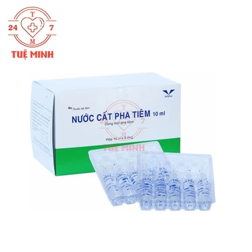 Nước cất pha tiêm 10ml Bidiphar - Hòa tan các thuốc tiêm dạng bột