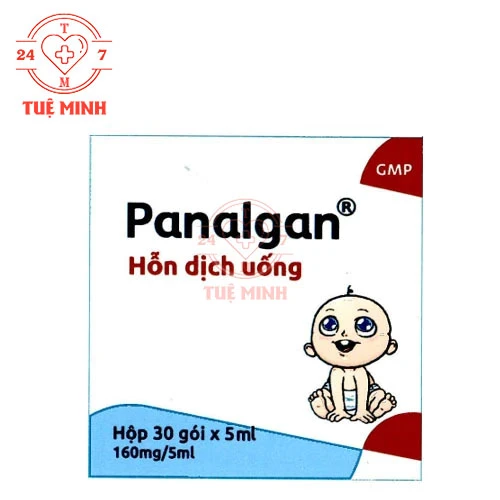 Panalgan 160mg/5ml DCL (gói 5ml) - Siro uống giảm đau hạ sốt cho bé 