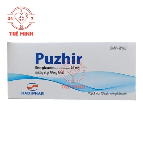 Puzhir - Kẽm gluconat 70mg Hadiphar