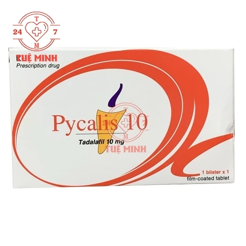 Pycalis 10 Pymepharco - Thuốc điều trị hỗ trợ rối loạn cương dương