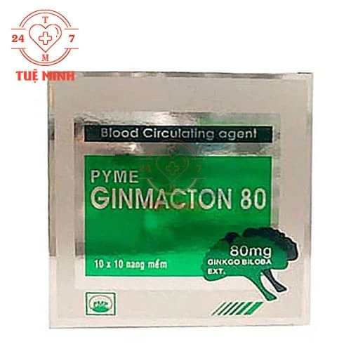 PymeGinmacton 80 Pymepharco - Thuốc điều trị chóng mặt, suy giảm trí nhớ