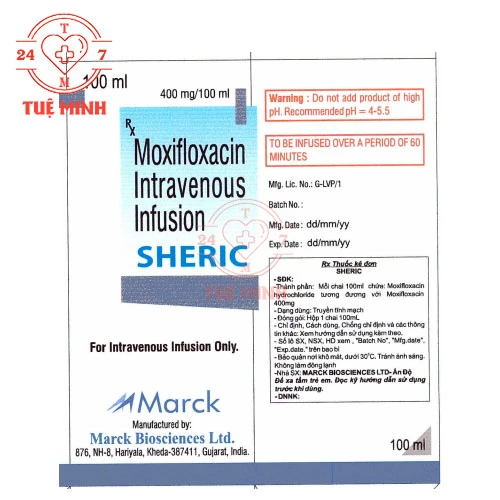 Sheric 100ml - Thuốc điều trị nhiễm khuẩn hiệu quả đường tiêm