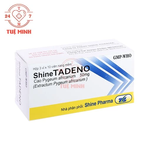 Shine Tadeno 50mg Medisun - Phòng và hỗ trợ điều trị rối loạn đường tiểu