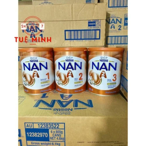 Sữa nan a2 úc số 1, số 2, số 3 800g