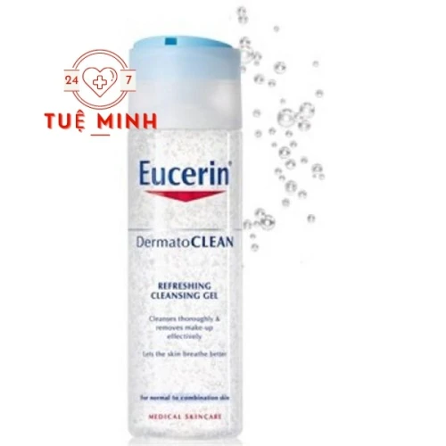 Sữa rửa mặt tươi mát eucerin dermatoclean refreshing cleansing gel