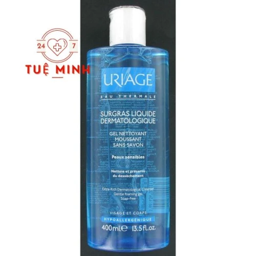 Sữa rửa mặt uriage surgras liquide dermatologique 400ml