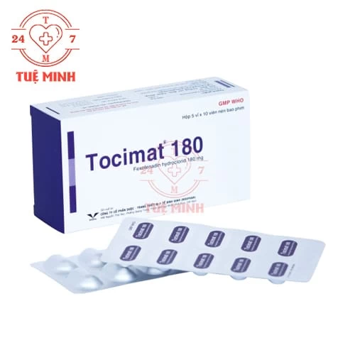 Tocimat 180mg Bidiphar - Làm giảm các triệu chứng liên quan nổi mề đay tự phát mạn tính