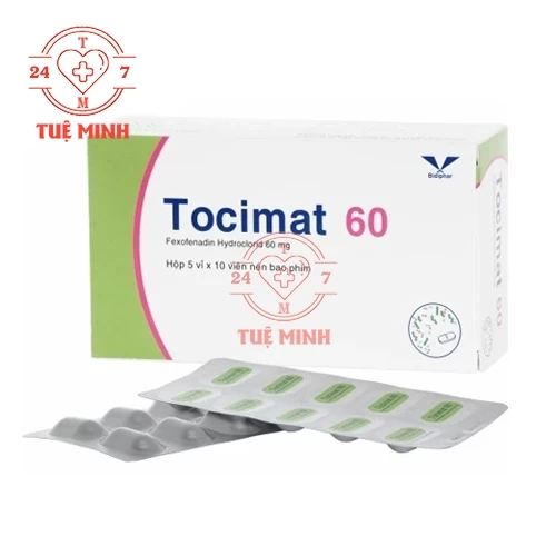 Tocimat 60mg Bidiphar - Làm giảm triệu chứng viêm mũi dị ứng theo mùa