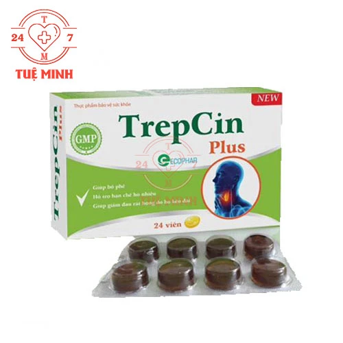 Trepcin Plus -Viên ngậm bổ phế, giảm ho hiệu quả của Ecophar 