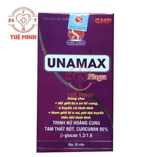 Unamax Naga Vesta Pharma - Chống oxy hóa, hỗ trợ giảm kích thước các khối u