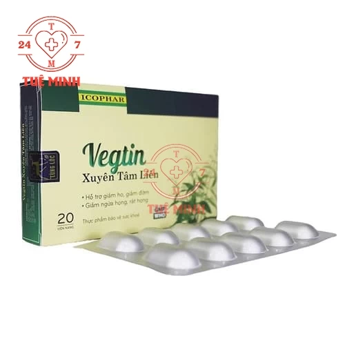 Vegtin Xuyên Tâm Liên - Hỗ trợ giảm ho, đờm, viêm họng hiệu quả