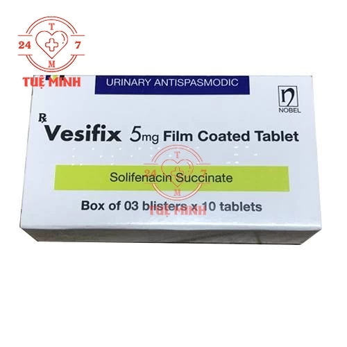 Vesifix 5mg Nobel - Thuốc điều trị tiểu tiện không tự chủ, tiểu nhiều lần, tiểu gấp